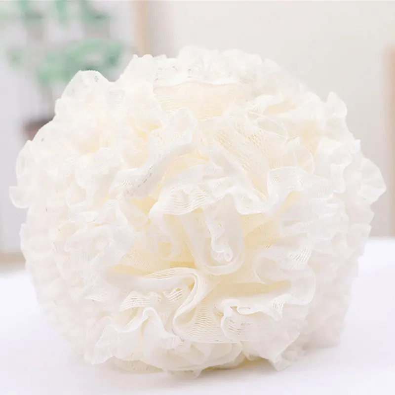 Soft Bath Scrub Bath Ball Body Clean Bath Puff อุปกรณ์ห้องน้ําดอกไม้ขัดฟองอาบน้ําตาข่ายฟองน้ําแปรงด้านหลัง