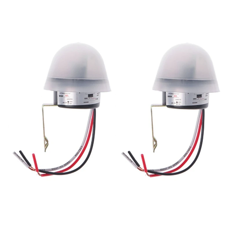 Automatic Auto On Off Photocell Street Light Switch DC AC 220V 50-60Hz 10A Photo Control Photo Switch Sensor Switch 2Pcs