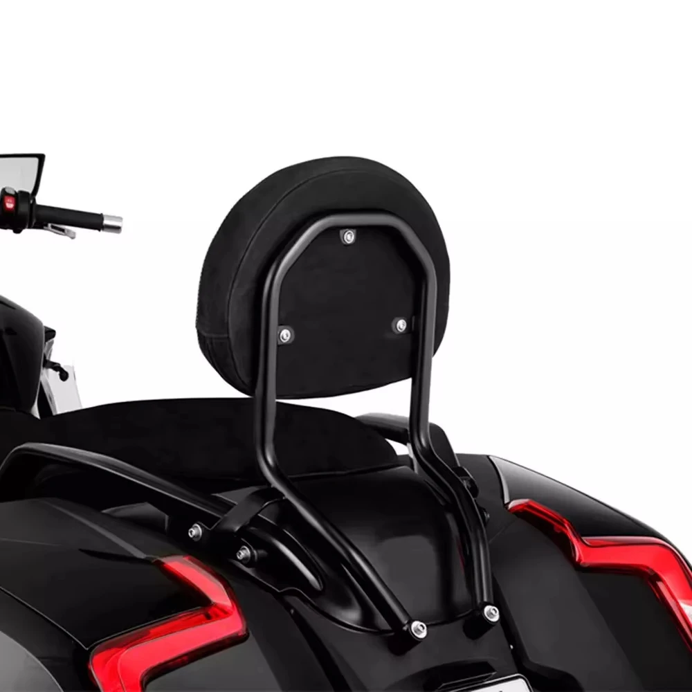 For BMW K1600B 2018-2025 Motorcycle Support Shelves Black Sissy Bar Motorcycle Rear Backrest With Luggage Rack