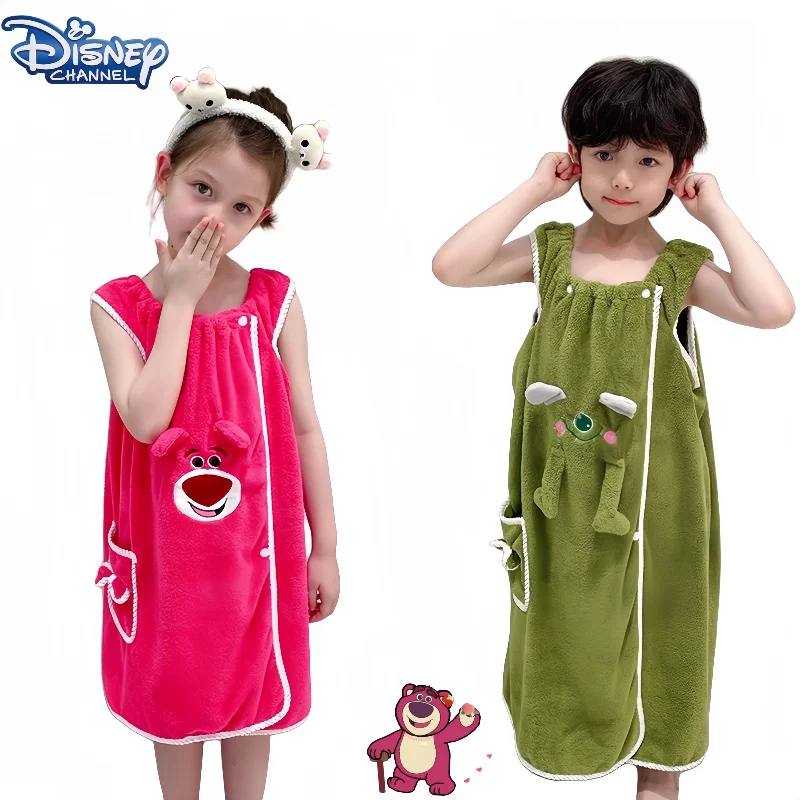 Disney Kids Bretels Badhanddoek Badjurk Lotso Donald duck Cartoon Jongens & Meisjes Zachte absorberende verdikte handdoek vakantiecadeau