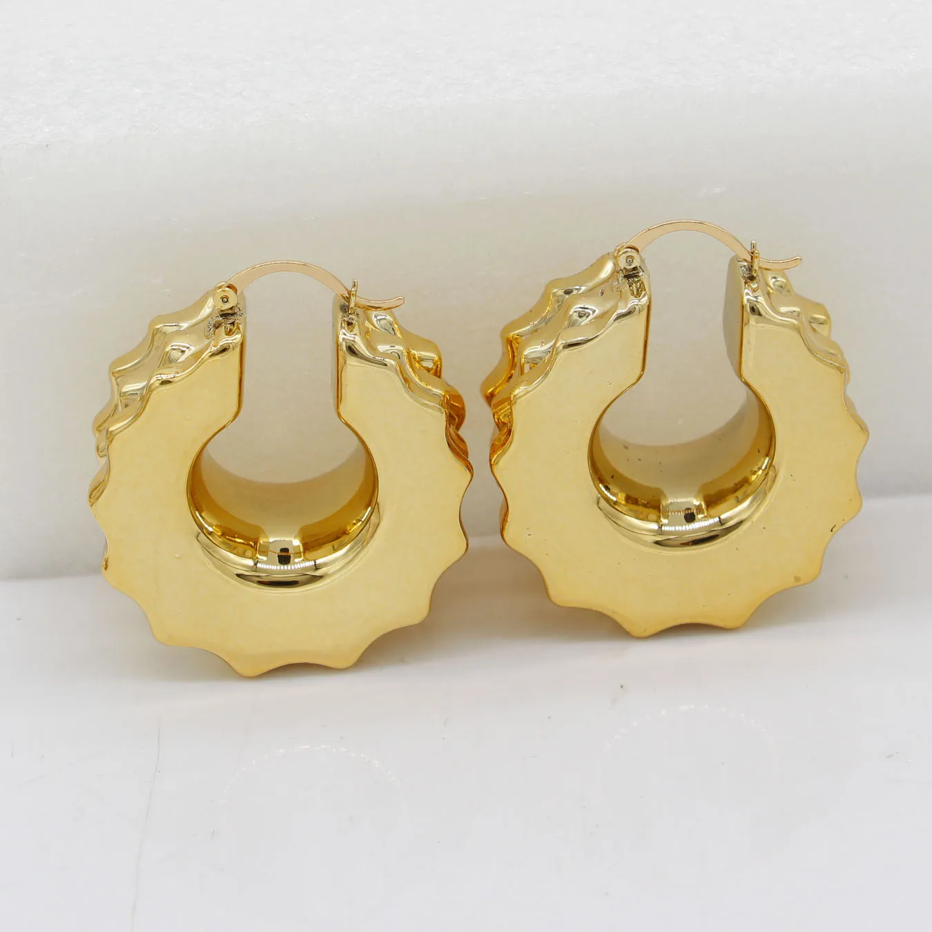 Adixyn New Dubai Earrings for Women Gold Color Big Lock Earring Indian Jewelry for Women Party Gifts N04087