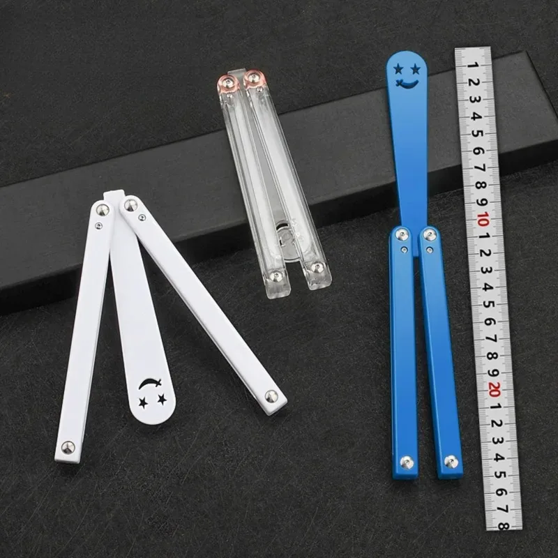Plastic Butterfly Handshake Knife Prop Unedged Folding Training Toy for Cosplay Dress Up Props