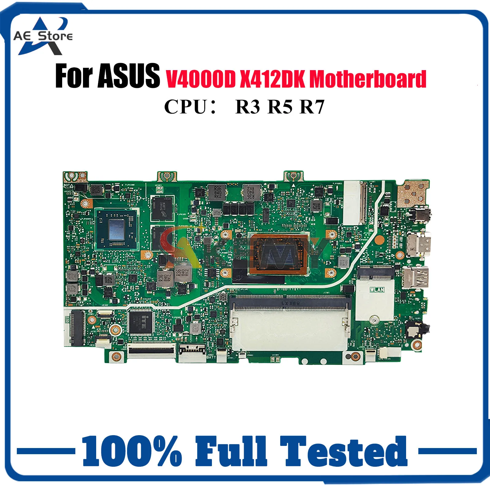 

Материнская плата для ноутбука X412DK ASUS VivoBook V4000d X412D X412DK, материнская плата для ноутбука с процессором R3 R5 R7, 100% тестирование, ОК, быстрая доставка
