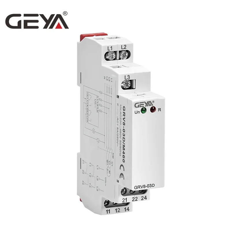 GEYA GRV8-03 Phase Sequence Relay and Phase Failure Protection Relay 8A 10A 1SPDT 2SPDT Phase Relay