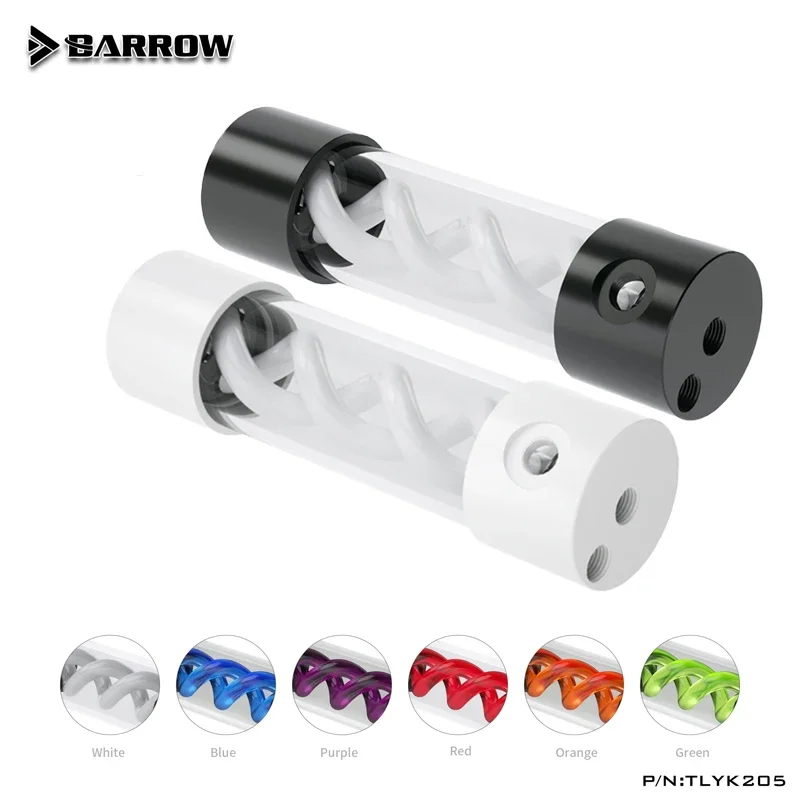 

Barrow TLYK-205 Multi-colored T Virus Cylindrical Spiral Suspension Water Tank 205mm Side Hole/top Hole for Water Cooling System