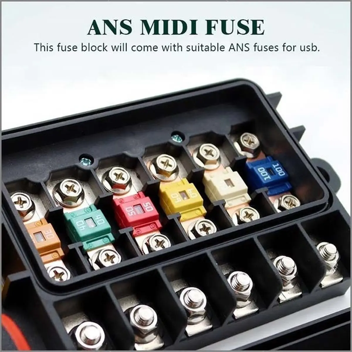 ATO ATC Automotive Blade Fuse Box Boat Marine 1 in 6 Out Auto Blade Fuse Box
