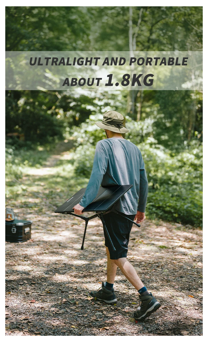 Naturehike Leichter Klapptisch aus Aluminiumlegierung, Outdoor-Picknicktisch, tragbarer BBQ-Grilltisch, Camping-Rucksackreisetische – Detail 5
