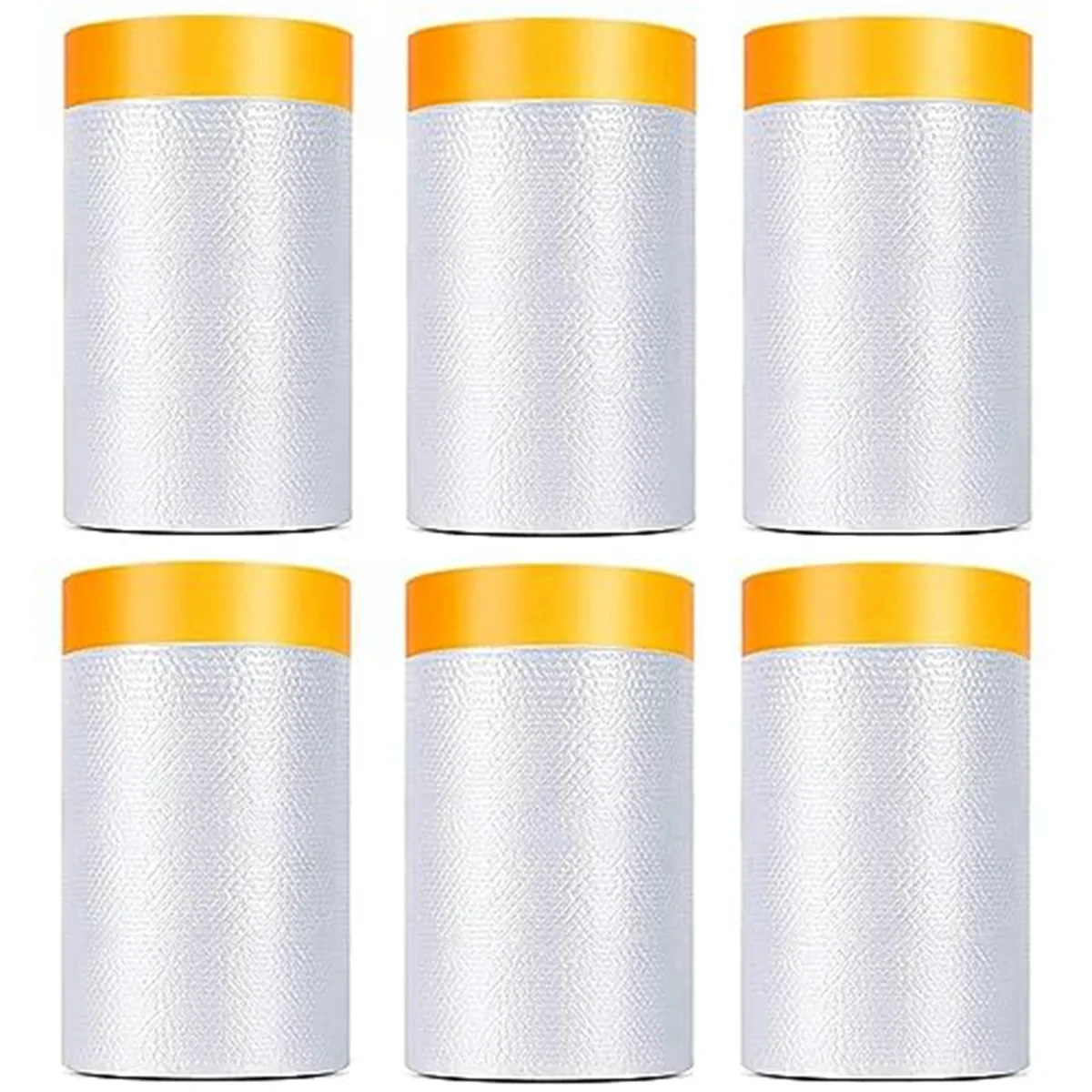 Confezione da 6 nastri e drappeggi, pellicola per mascheratura preincrosta 1,8X62,3 piedi per rivestimento di verniciatura automatica, pellicola preadesiva in plastica G