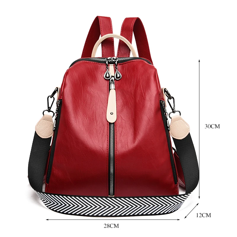 Fashion Backpack Women Soft Leather Backpack Female White High Quality Travel Back Pack School Backpacks for Girls Sac A Dos Hot