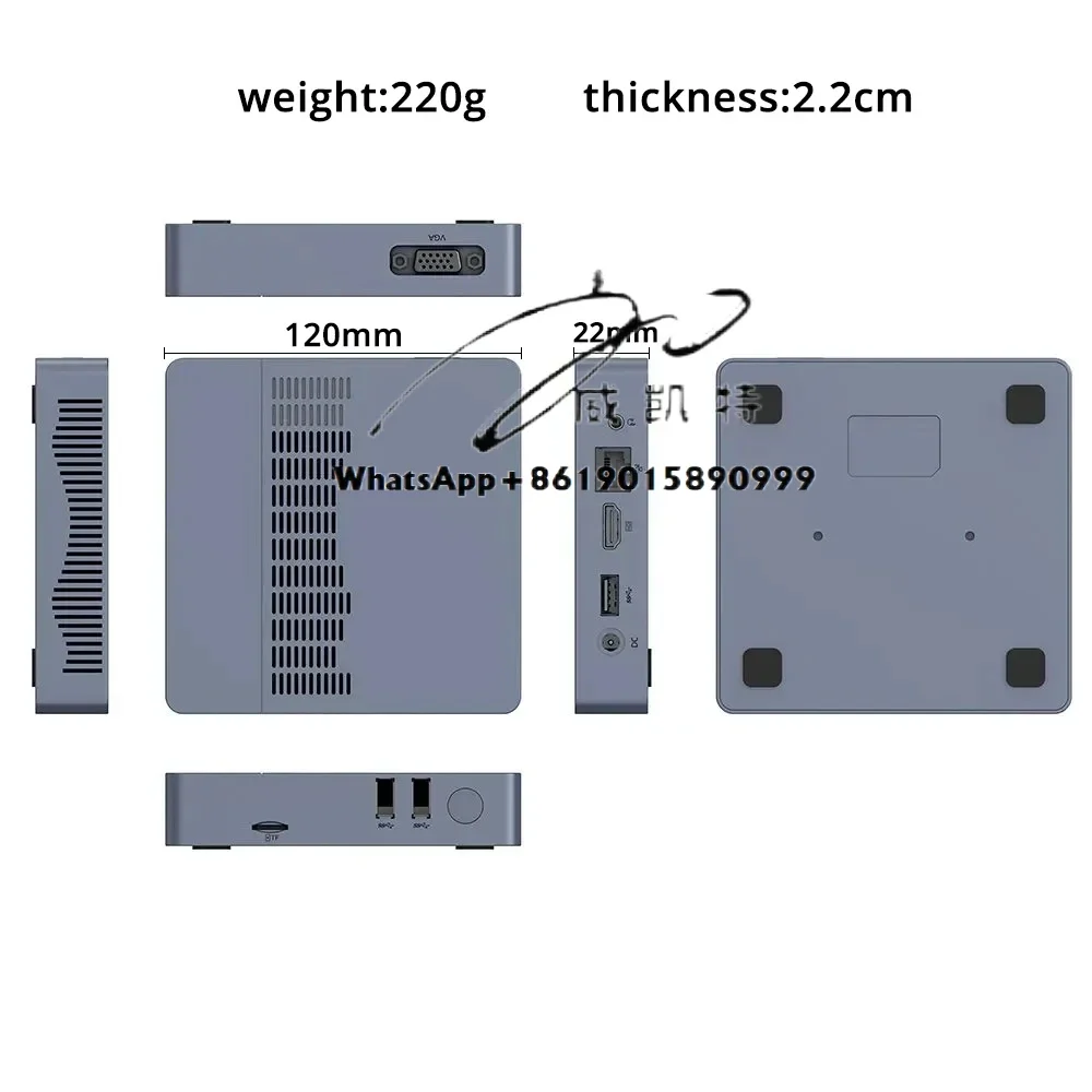 SOYO كمبيوتر صغير M2 Air كمبيوتر صغير Intel UHD Graphics 600 HDMI 6 + 128GB ثنائي النطاق WIFI BT4 windows11 Gemini Lake N4000 Max Mini PC #3
