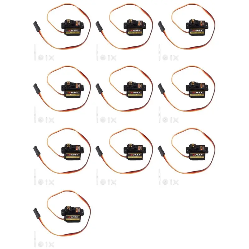 CYGJ-10X EMAX ES08MA II Servo Motor Metal Gear Servo ES08MA Servo 12G Servo Motor Torque 1.8Kg Mini Metal Gear Servo