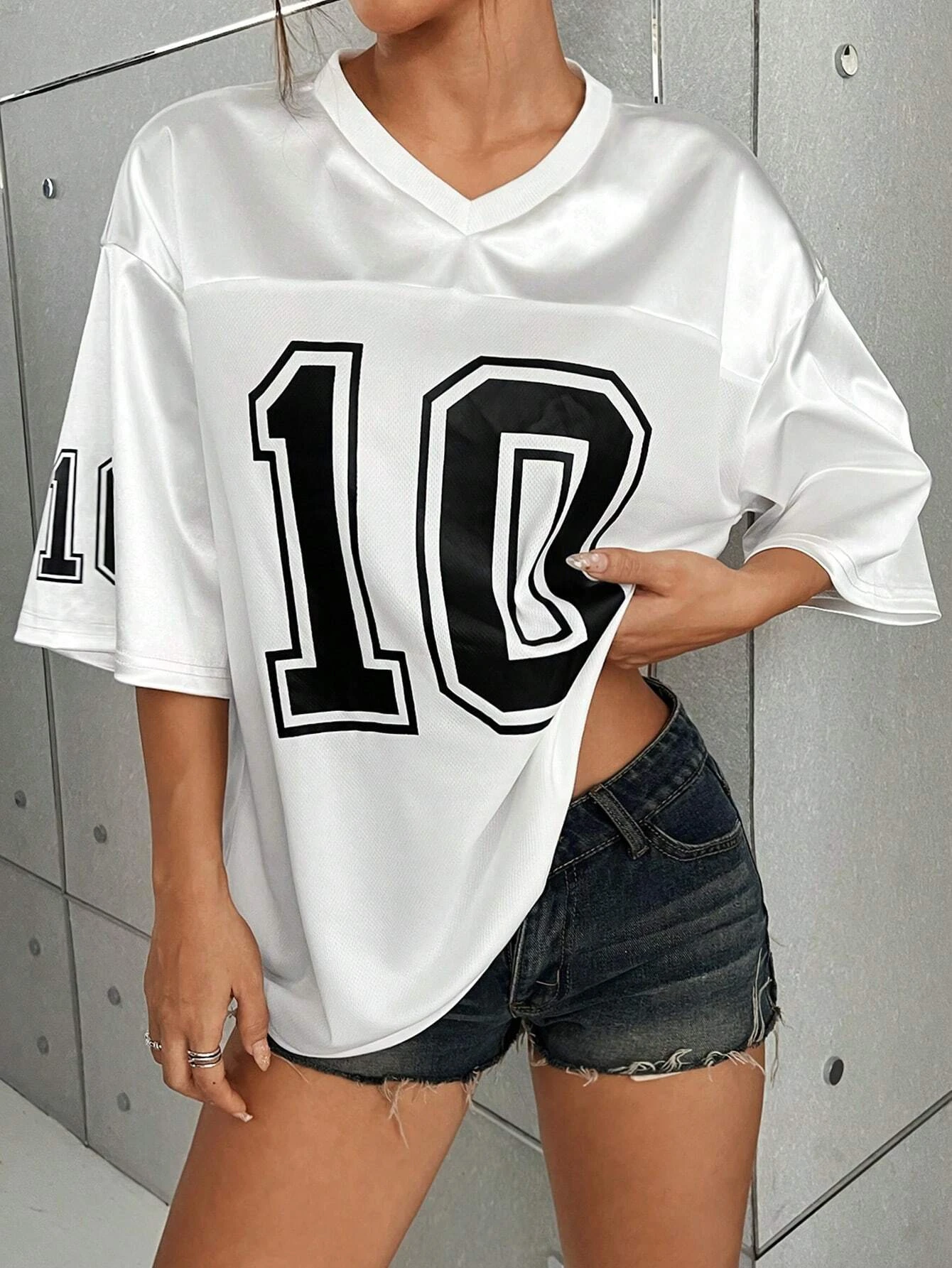Summer Women's Digital 10 T-shirt 3D Printed Quick Drying Breathable Football Shirt Sportswear Fashionable Casual Oversized Top