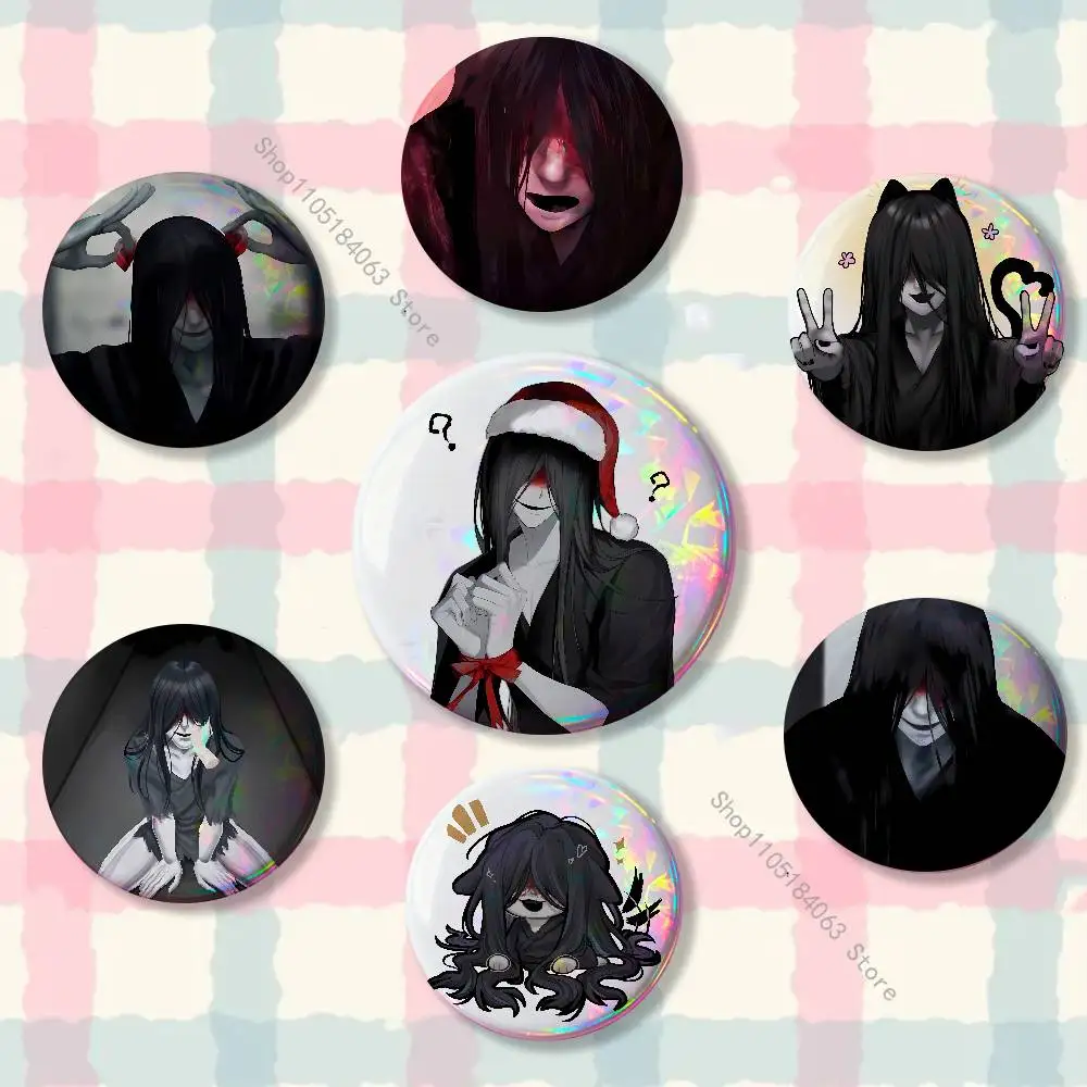 H-Homicipher Mr Crawling Badges Button Round Creative Pin Brooch Badge Bag Decor Fans Collect Friends Gifts