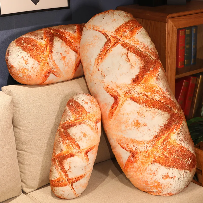 

50-100cm Lifelike Bread Plush Pillow Creative Food Plush Toy Funny Fast Food NapThrow Pillow Cushion Home Decor Birthday Gift