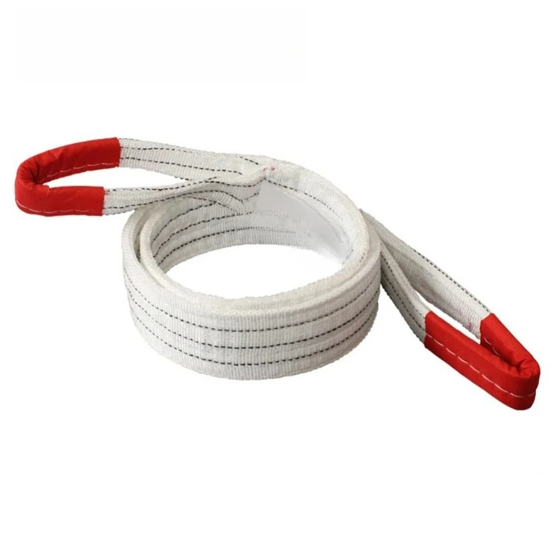 

Polyester Braiding Wear Resistant Lifting Sling Crane Hoisting Industrial Hoisting Flat Belt Trailer Rope Bearing Weight 1-2T