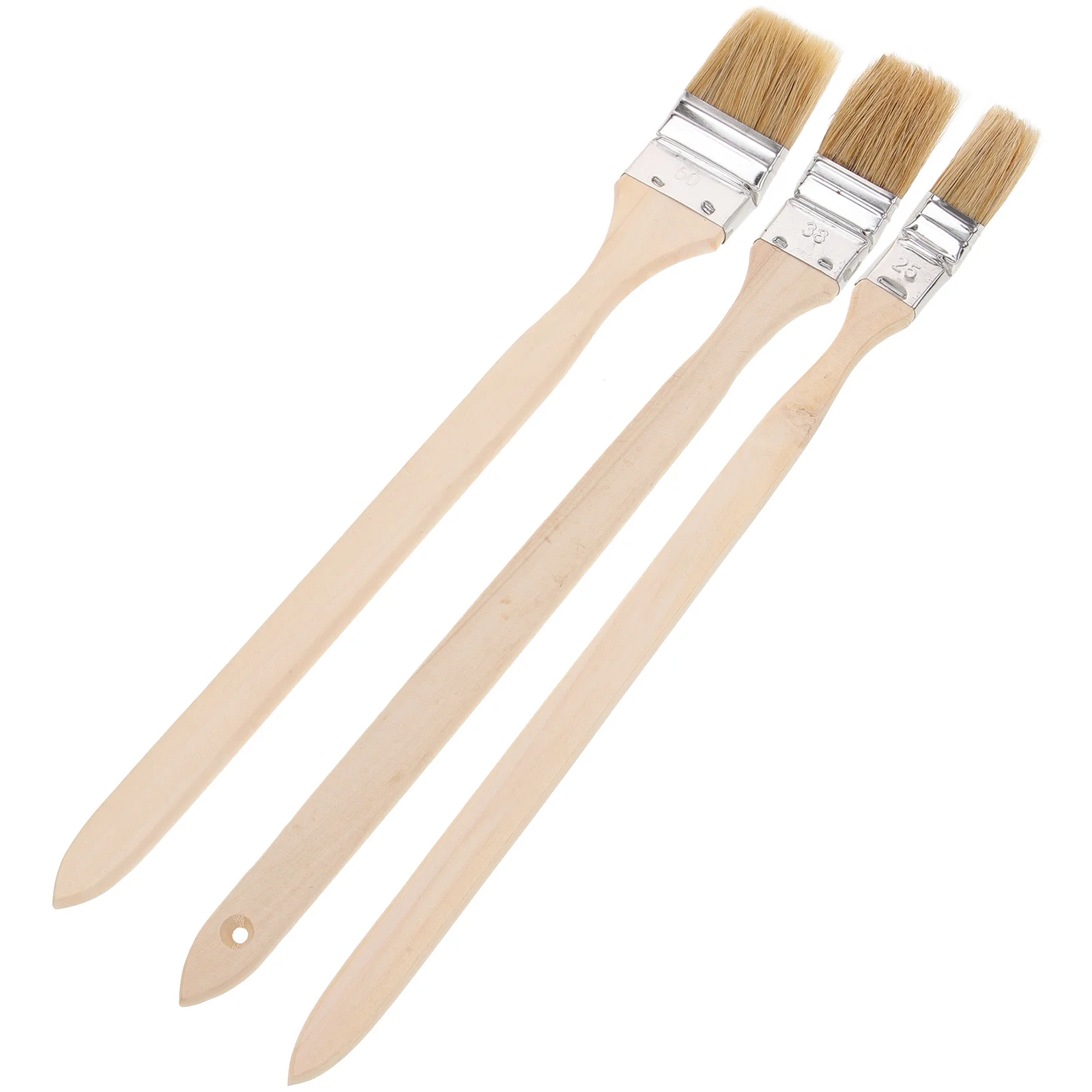 

3pcs Bent Head Paint Brush Plastic Bristle Wall Corner Tool For Furniture Oil Stain Art Craft Home Decoration Wooden Handle