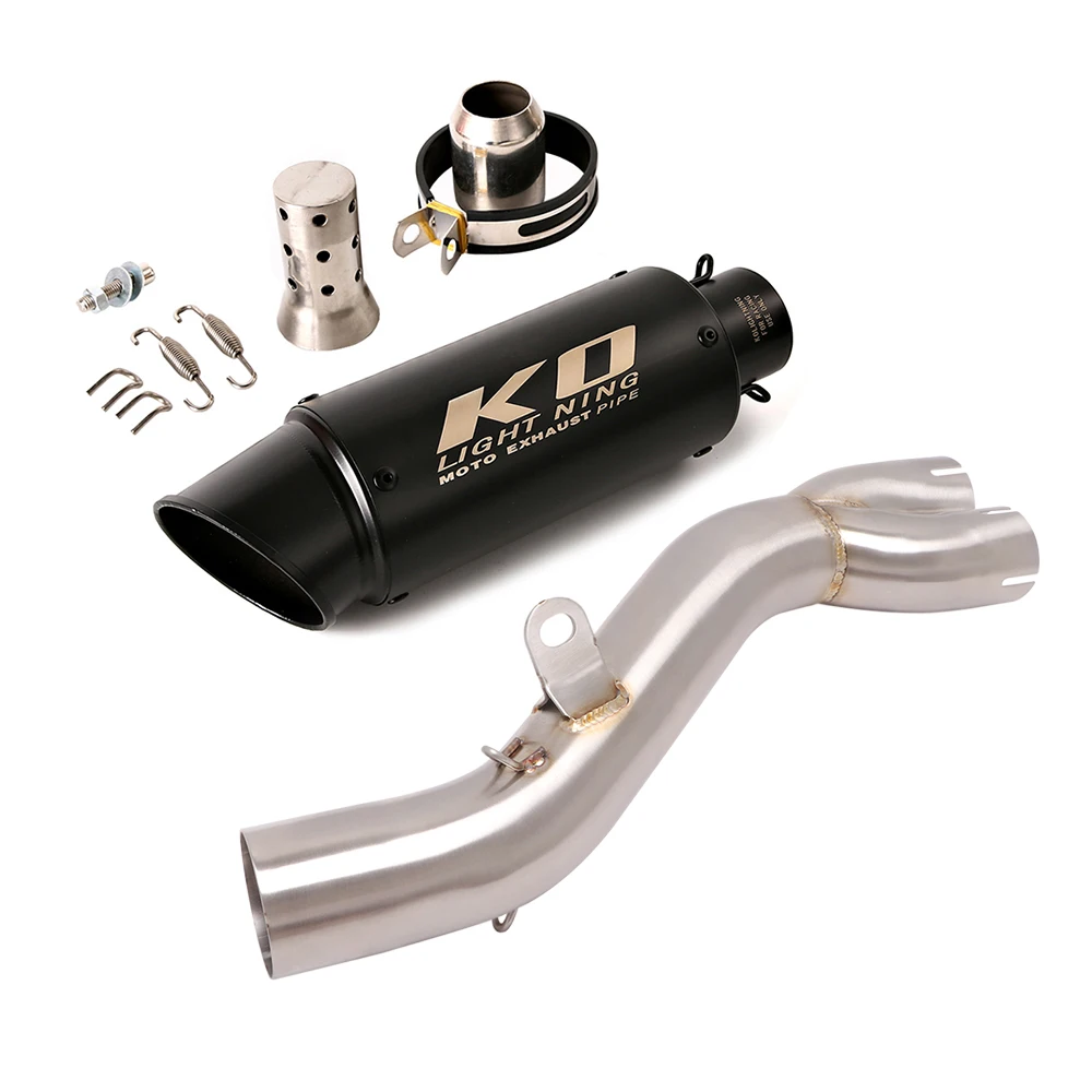Motorcycle Modified Exhaust Middle Link Pipe Escape Moto Muffler With DB Killer For Super Duke 950 Adventure S 2003-2013