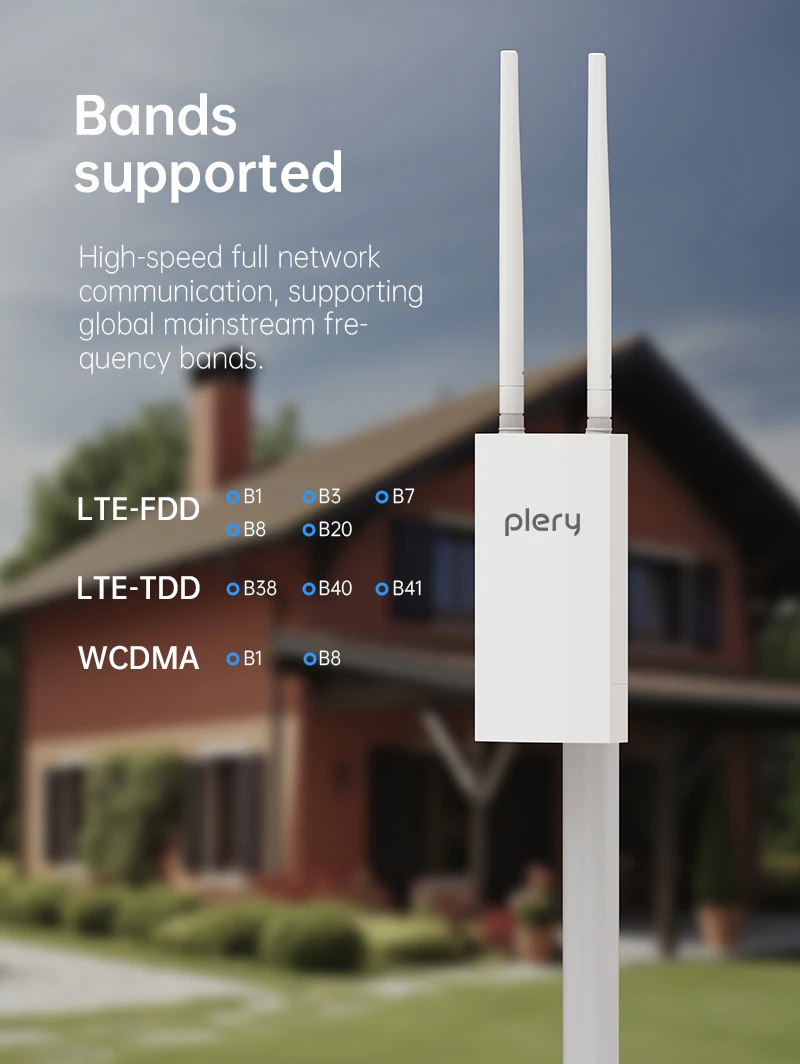 

PLEY 300Mbps 4G Outdoor Router Insert a Sim WiFi6 16 User Wifi signal Router Wifi Wireless Extender amplifier plug and play