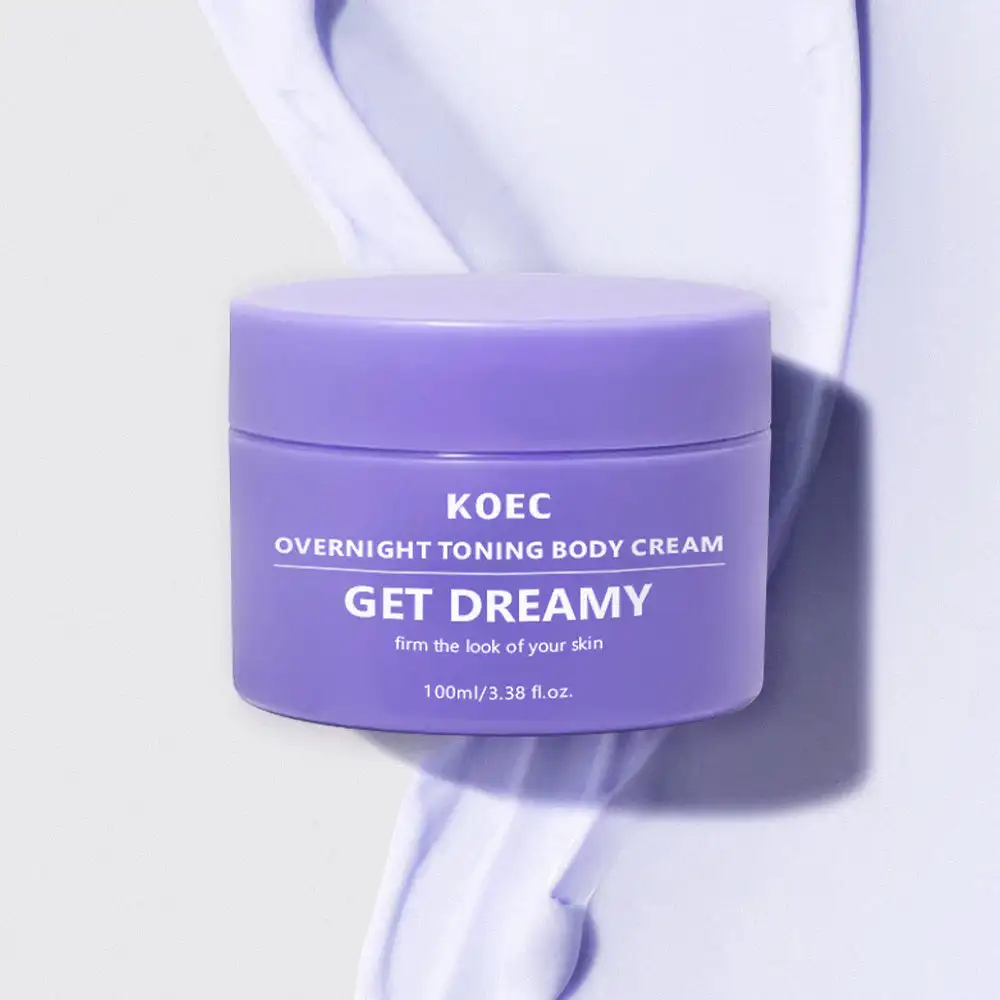 

100ml KOEC Overnight Toning Get Dreamy Body Cream Tightening Firming Reduce Cellulite Roughness Shea Butter Lavender Coconut Oil