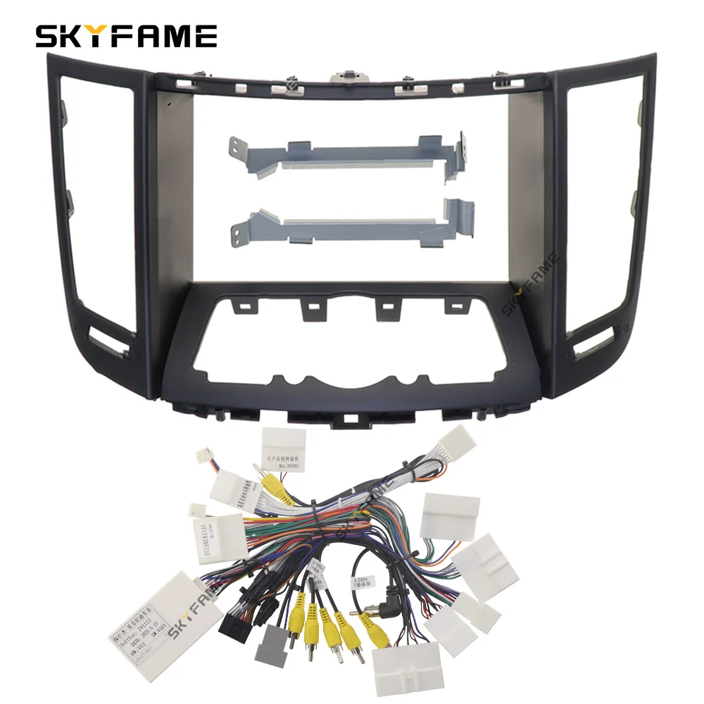SKYFAME Car Frame Fascia Adapter Canbus Box Decoder Android Radio Dash Fitting Panel Kit For Infiniti FX FX35 FX37 FX50 QX70