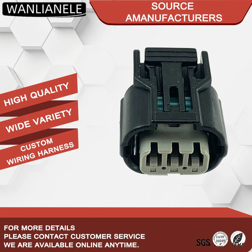 50 Sets 3 Pin Sealed Waterproof Female Automotive Electrical Plug Auto Connector Car Connector 6189-7037 6918-1833