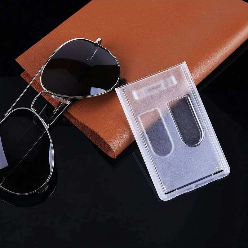 Multi-purpose Work Card Holders Portable Practical Card Sleeve Transparent Card Protector Cover Double Sided ID Card Holder