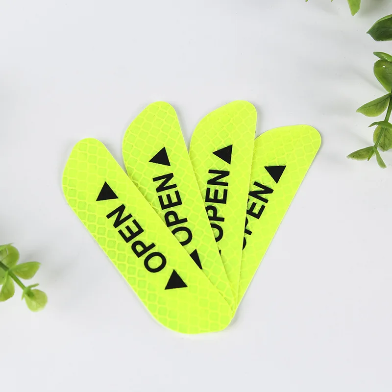 Car Door Reflective Stickers Warning Body Reflective Film Car Sticker Open Bicycle Electric Motorcycle Stroller Luggage Roller
