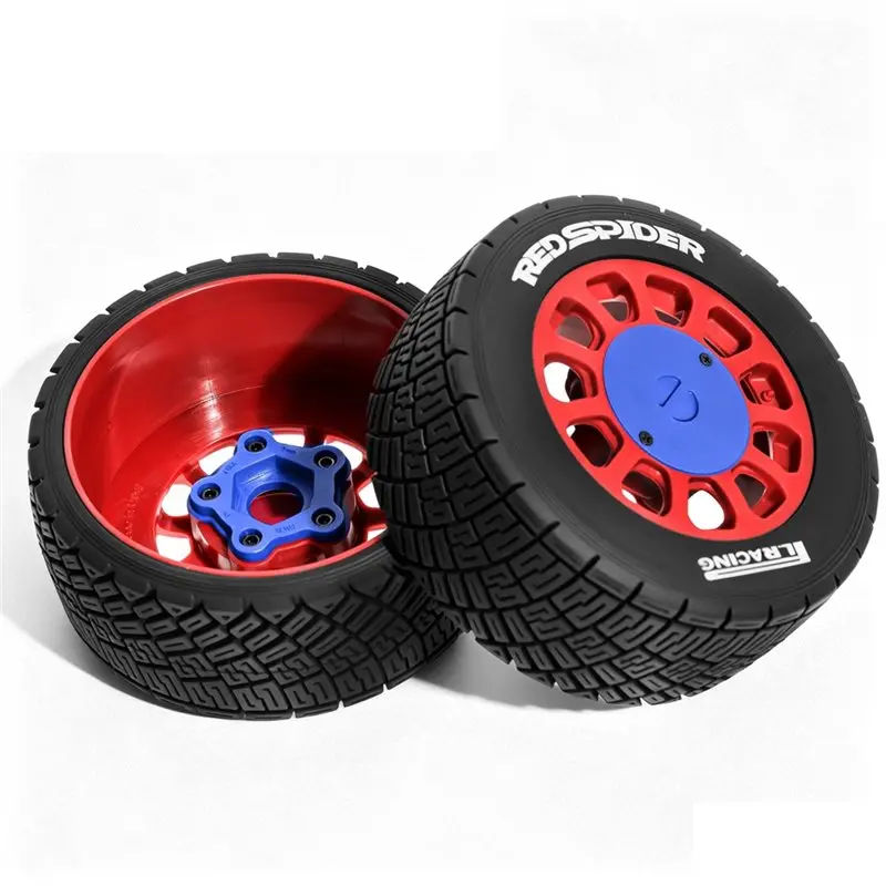 AS96-100Mm Rubber Tire Tyre For 12MM 14MM 17MM Replacmenet For TRAXXAS WRC For Ford Fiesta Rally RC Car 7374T
