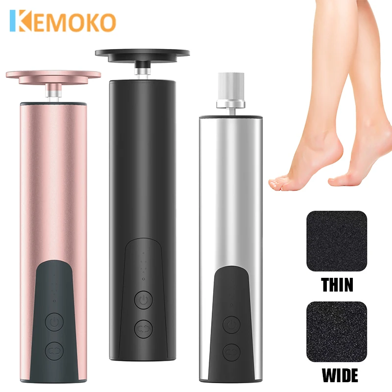 

2 In 1 Electric Foot Callus Remover Foot Care File Leg Heels Pedicure Remove Dead Skin Pedicure Tool Set Replacement Sandpaper
