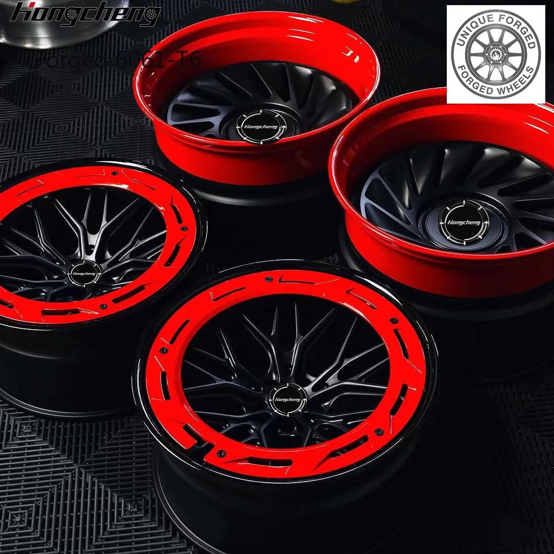

New model of 26 Hybrid Carbon Fiber Light-Weight Two Piece Wheel 15-24 Inch 5x114.3 5x112 5x130 Forged Rims for