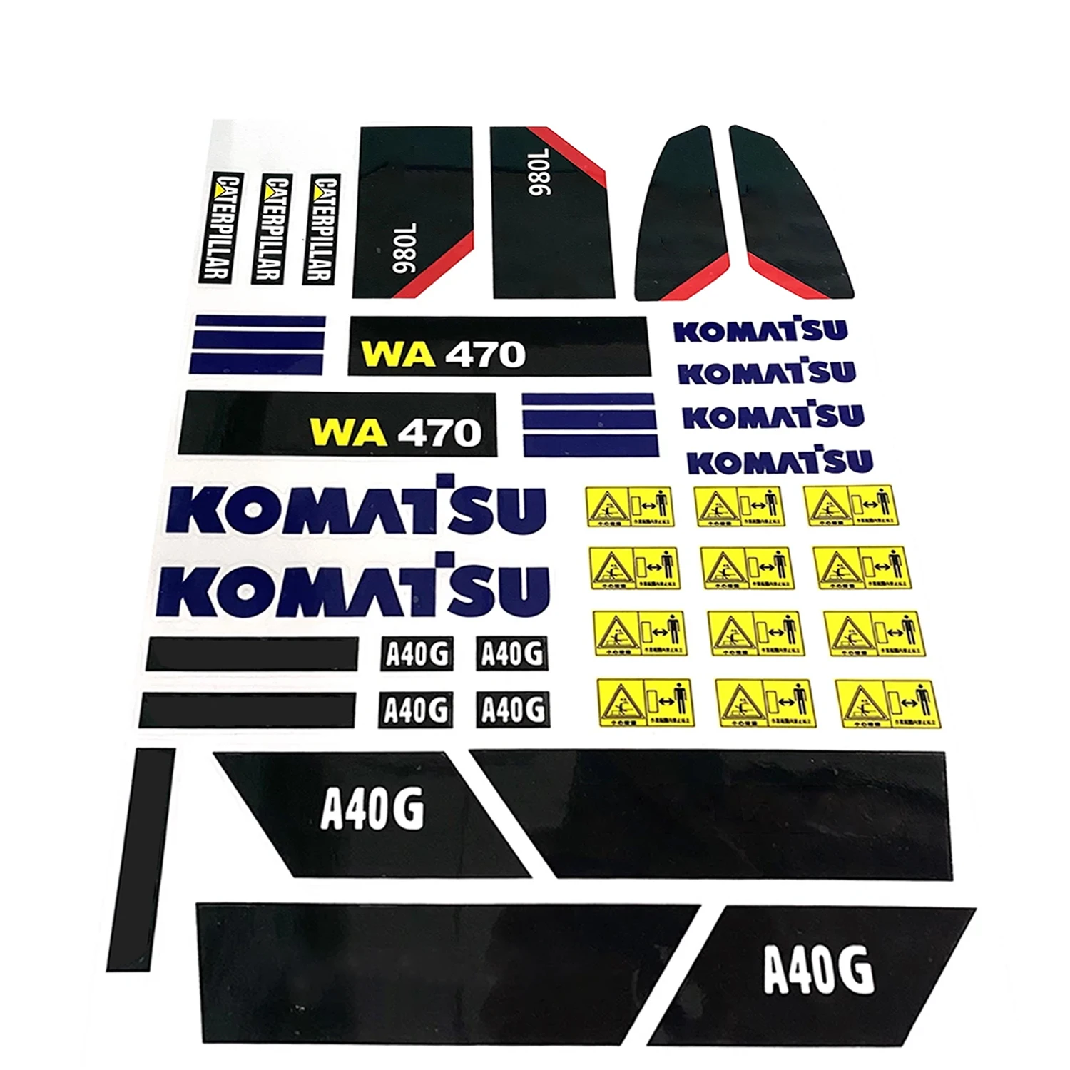 Sticker 1/14 Excavator Model Sticker Loader Excavator Construction Vehicle Model Three-in-one Decorative Sticker