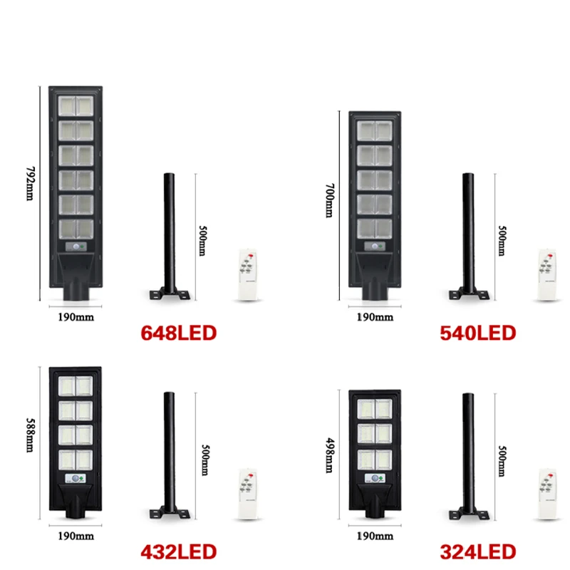 LED Solar Lamp Outdoor IP65 Power Waterproof Solar Lights Modern Garden Lamp Remote Control Sensor Street Light Decoration