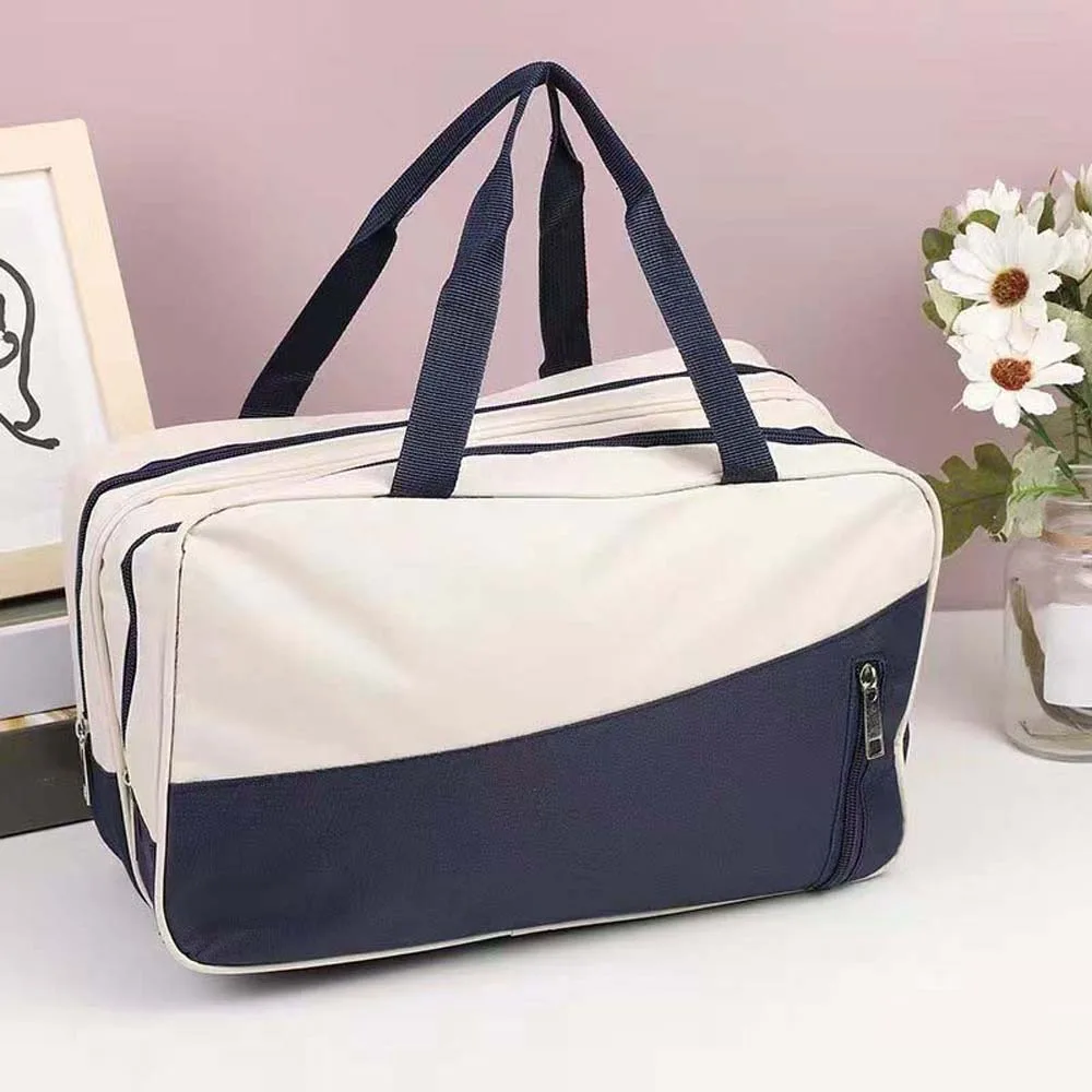 Bolsa de viagem em tecido oxford de pvc, dobrável, multifuncional, separação seca e molhada, bolsa de bagagem, anti-respingos, água, várias camadas
