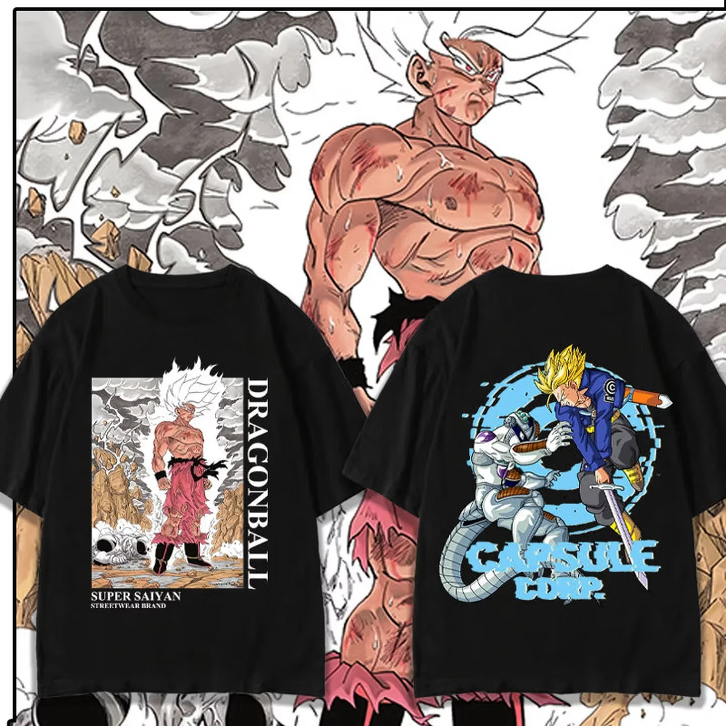 Dragon Ball 2026 Summer 100% Cotton Son Goku Printed Casual Sports Fitness T-shirt Vintage Harajuku Neutral Kids T-shirt Top Y2k