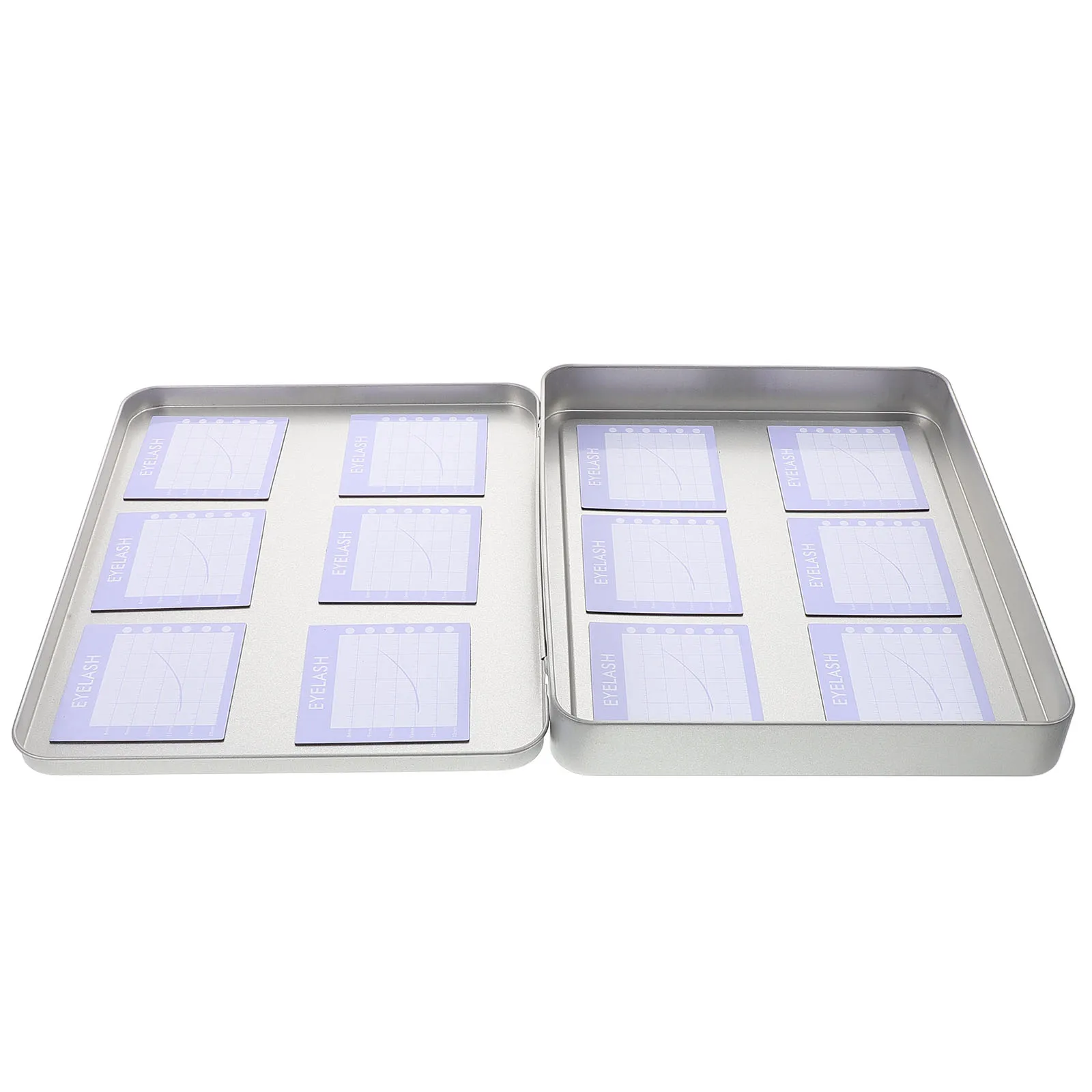 

Eyelash Storage Box Medium Silver Magnetic Container for Extensions Portable Case Organizer K5 Tinplate lash tech supplies