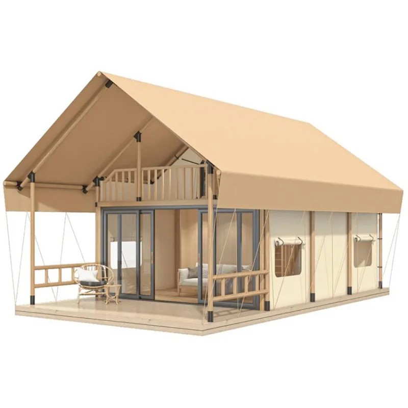 

Custom 2024 New Design Luxury Resort Hotel Tent Outdoor Waterproof Canvas Glamping Safari Tent