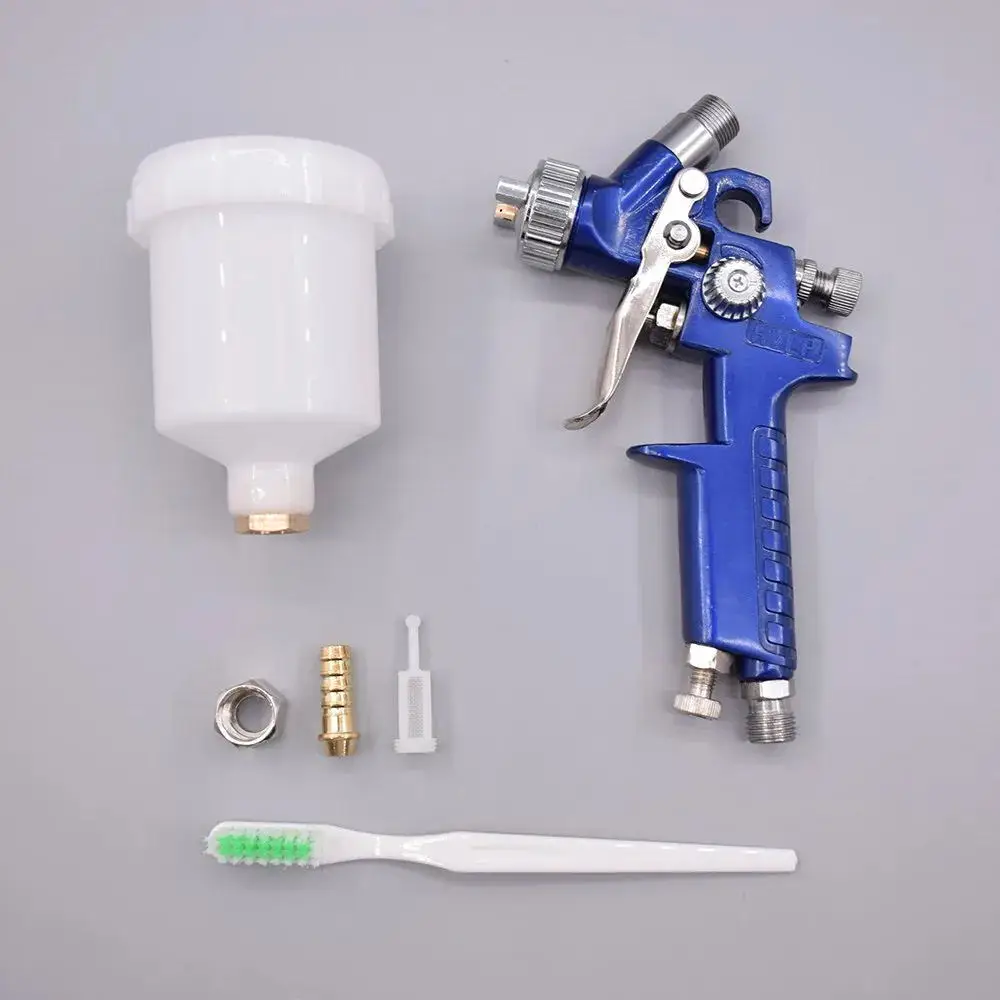 1 Set 0.8mm/1.0mm Nozzle H-2000 Professional HVLP Mini Paint Spray Gun Airbrush For Painting Car Aerograph Pneumatic Gun