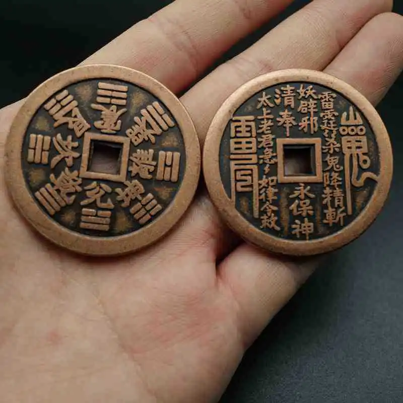 

Pure Copper Mountain Ghost Coin Purple Copper Single Copper Coin Ornament Factory Wholesale Thickened Antique Style Door Thresho