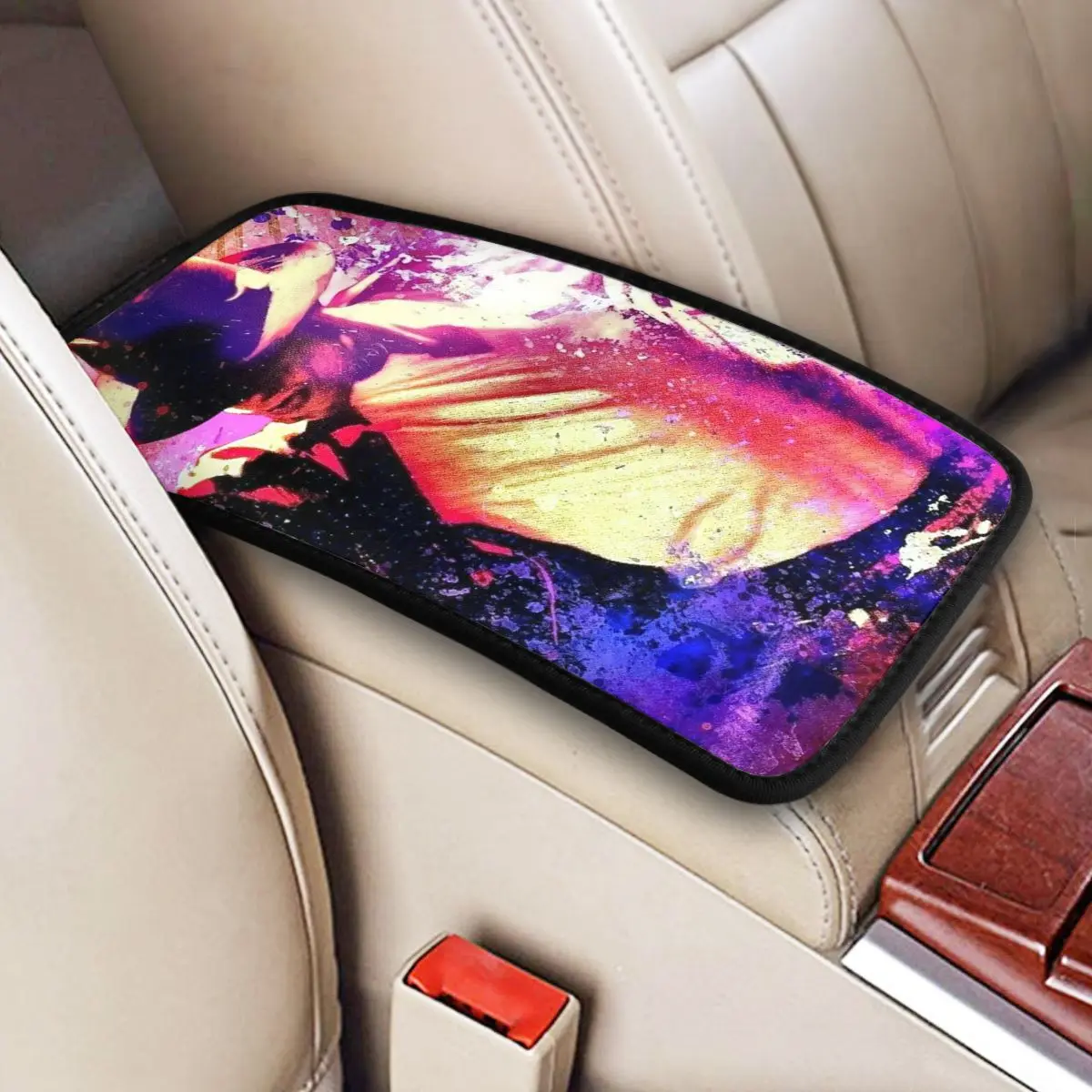 Michael Jackson Car Accessories Car Handrail Box Cushion Custom Print Non-slip Car Armrest Cover