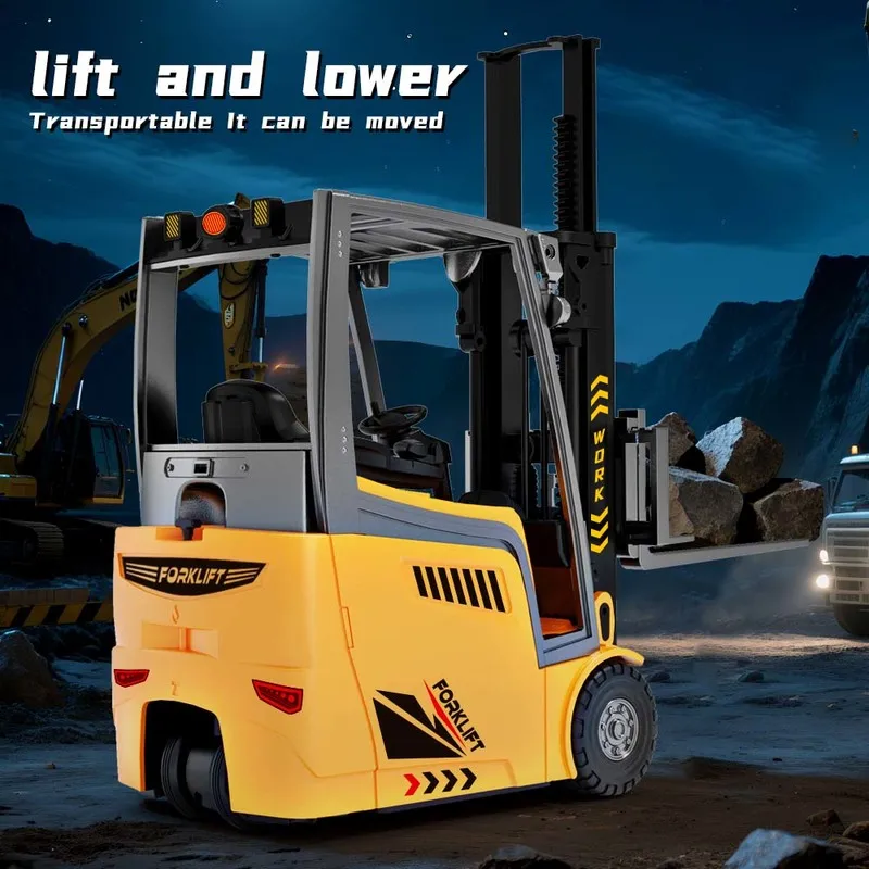 Nieuwe 1/16 2.4G Zeskanaals simulatie afstandsbediening vorkheftruck multifunctioneel technisch voertuig laden transportvoertuig speelgoed