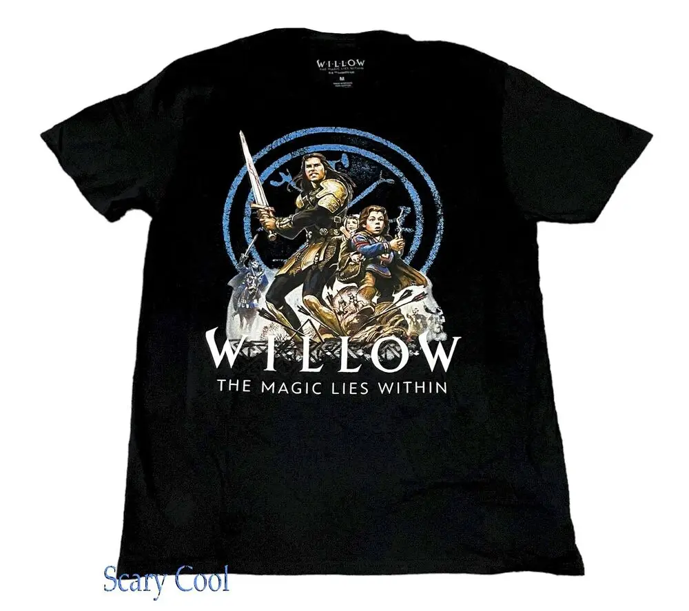 New Willow The Magic Lies Within Poster 1988 Movie Retro Mens Vintage T-Shirt