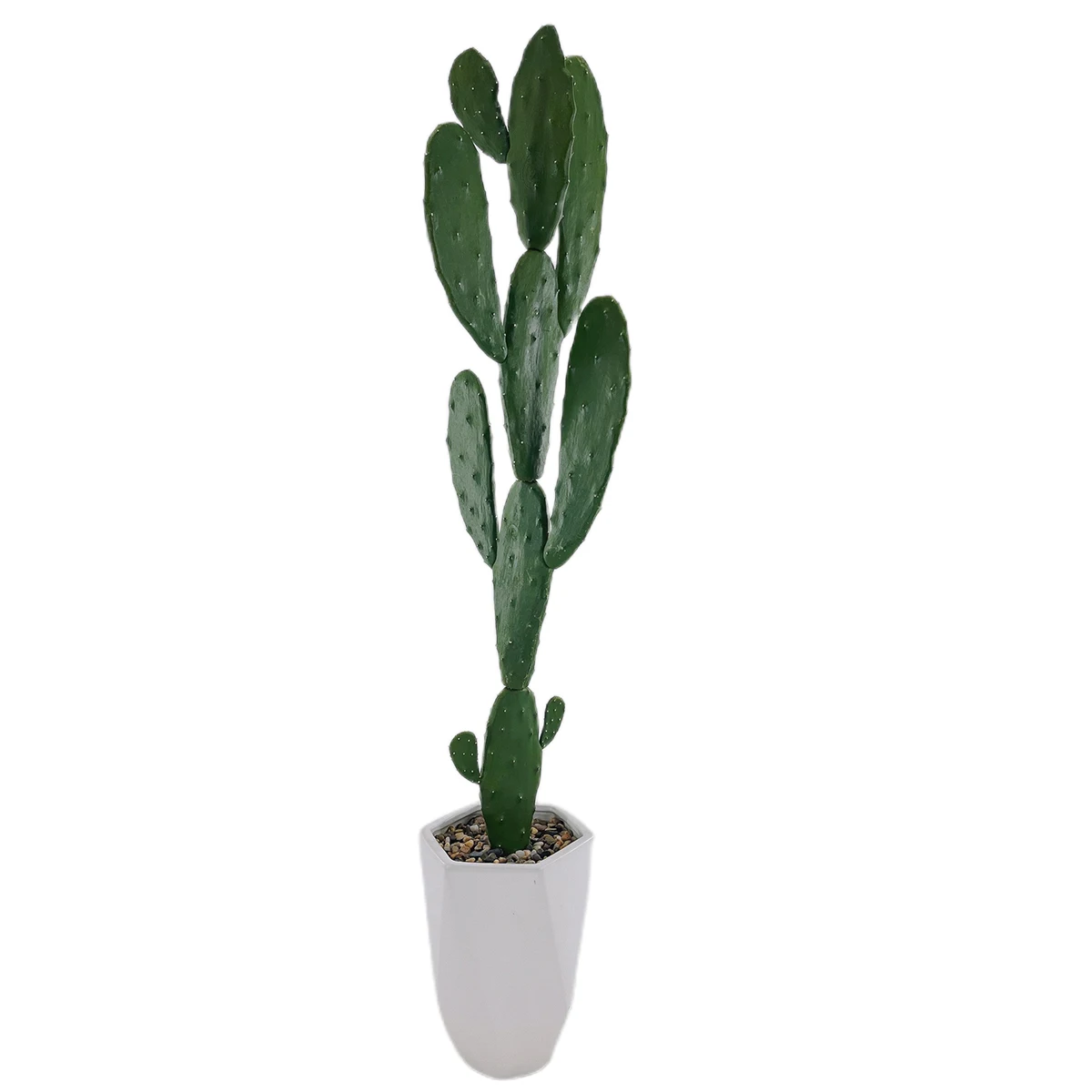 95cm Large Cactus Artificial Plants Succulents With Stone And Ceramic Flower Pot Home Decoration Garden Office Fake Plant Potted