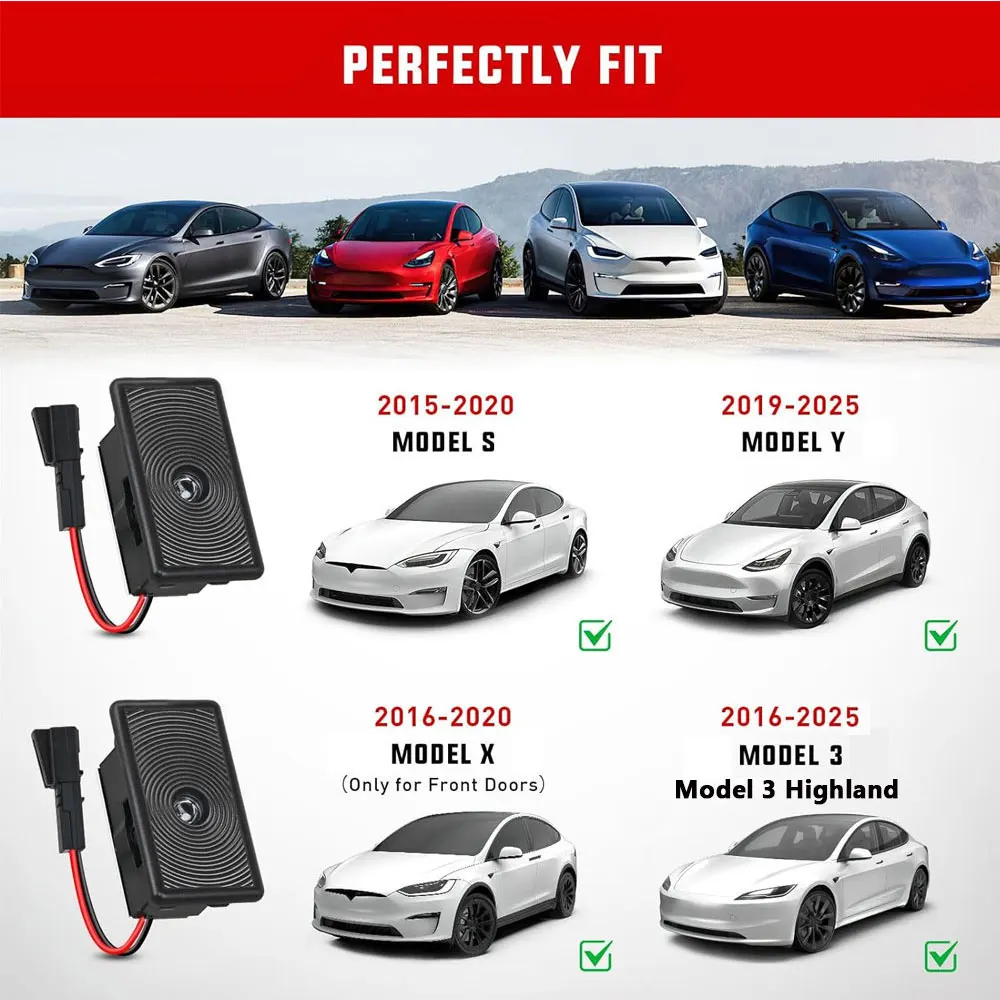 Per Tesla Model Y Juniper 2025 Luci per porte Modello 3 Proiettore Luci per pozzanghera Luce per gradini di benvenuto ultraluminosa Non sbiadisce mai Modello SX