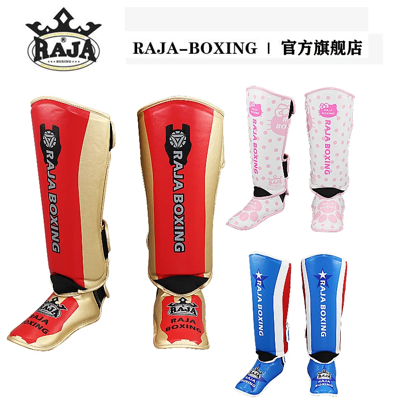 RAJA Children\'s Boxing Leg Guards Thickening Training Sanda Fighting Professional Protector