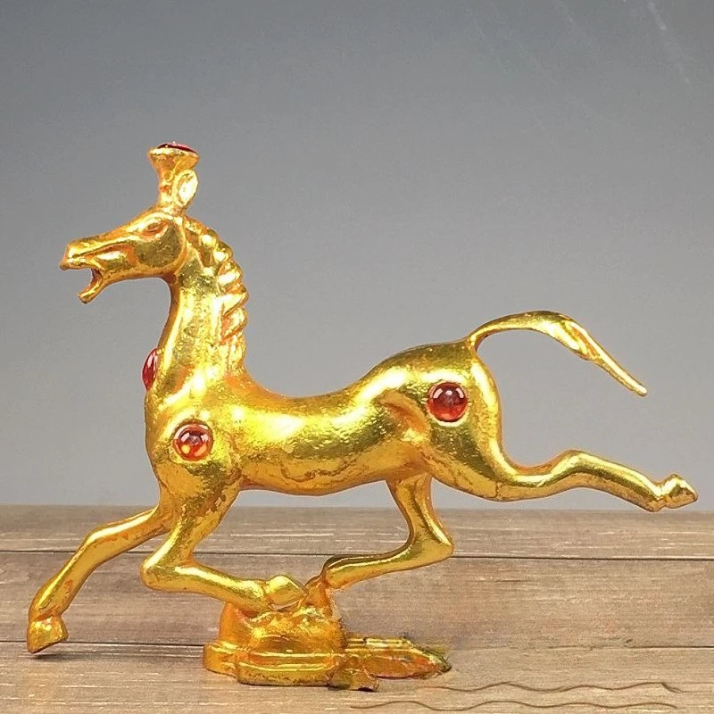 Antique Chinese Horse Statue Feng Shui Luck Figurine Success Wealth Home Desk Ornament  Living Room Decoration