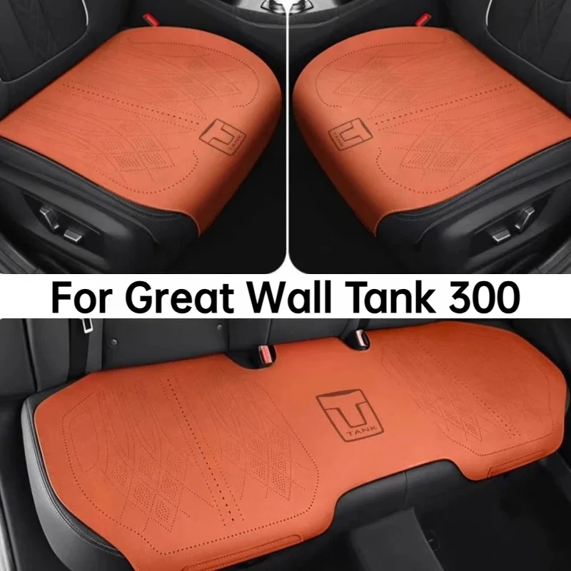 For Great Wall Tank 300 Custom Fit Suede Leather Car Seat Cover Cushion Auto Seat Protector Interior Accessories