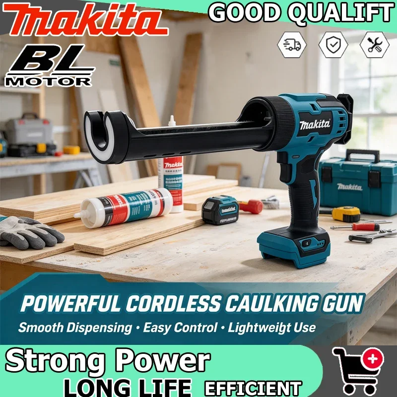 Makita 18V LXT Cordless Caulking Gun, Variable Speed Anti-Drip Sealant Gun for Window Door Glass Filling & Construction Sealing