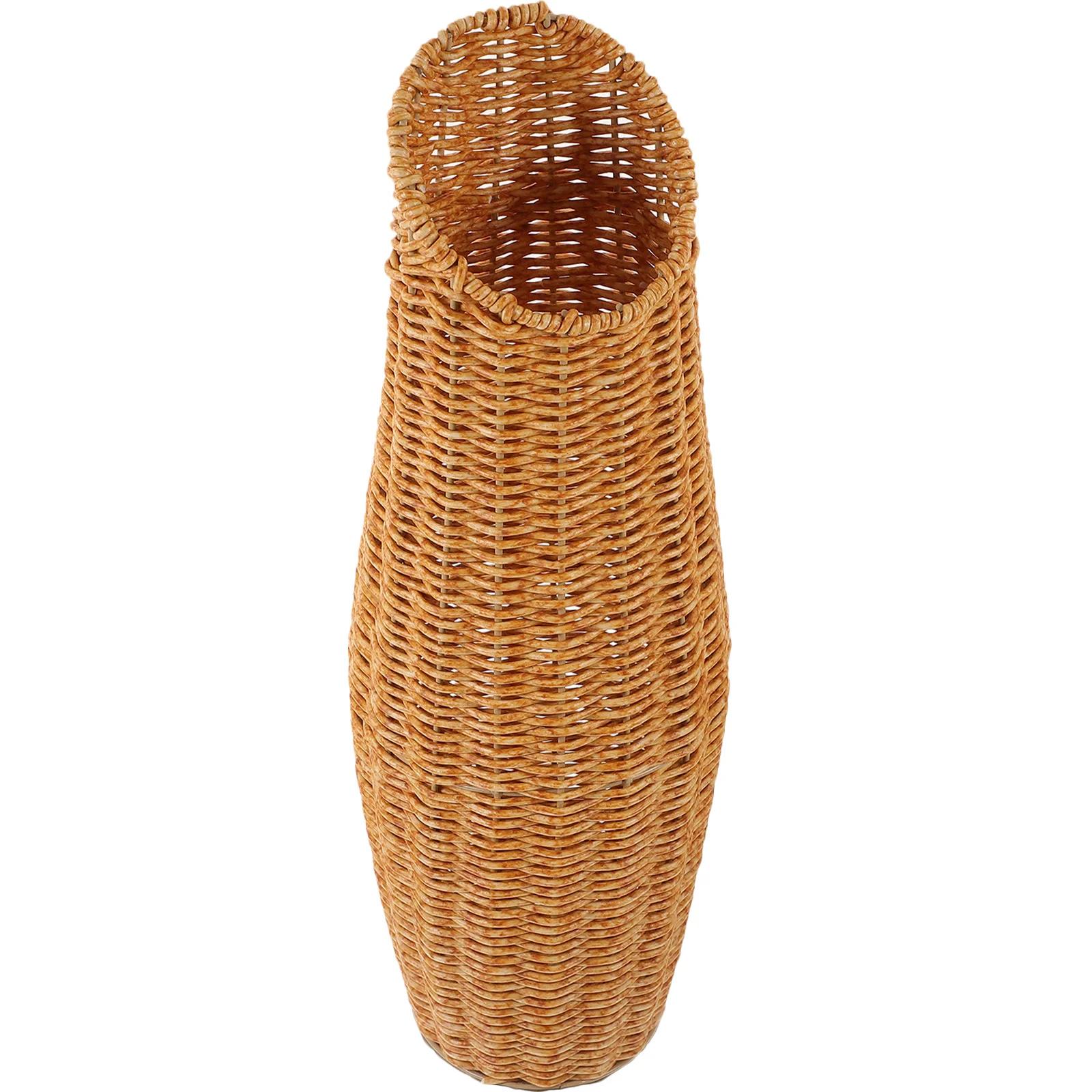 

Imitation Rattan Floor Vase Simple Elegant Neutral Color Decorative Flower Holder for Home Office Dried Flowers Simulation