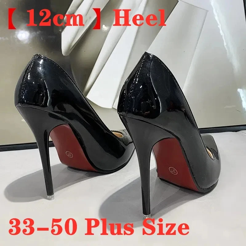 Plus 33-50 Sexy Women Pumps Office Lady Party Shoes for Women Heels Ladies Dress Red Heels Stiletto Big Size 45 46 47 48 49 50