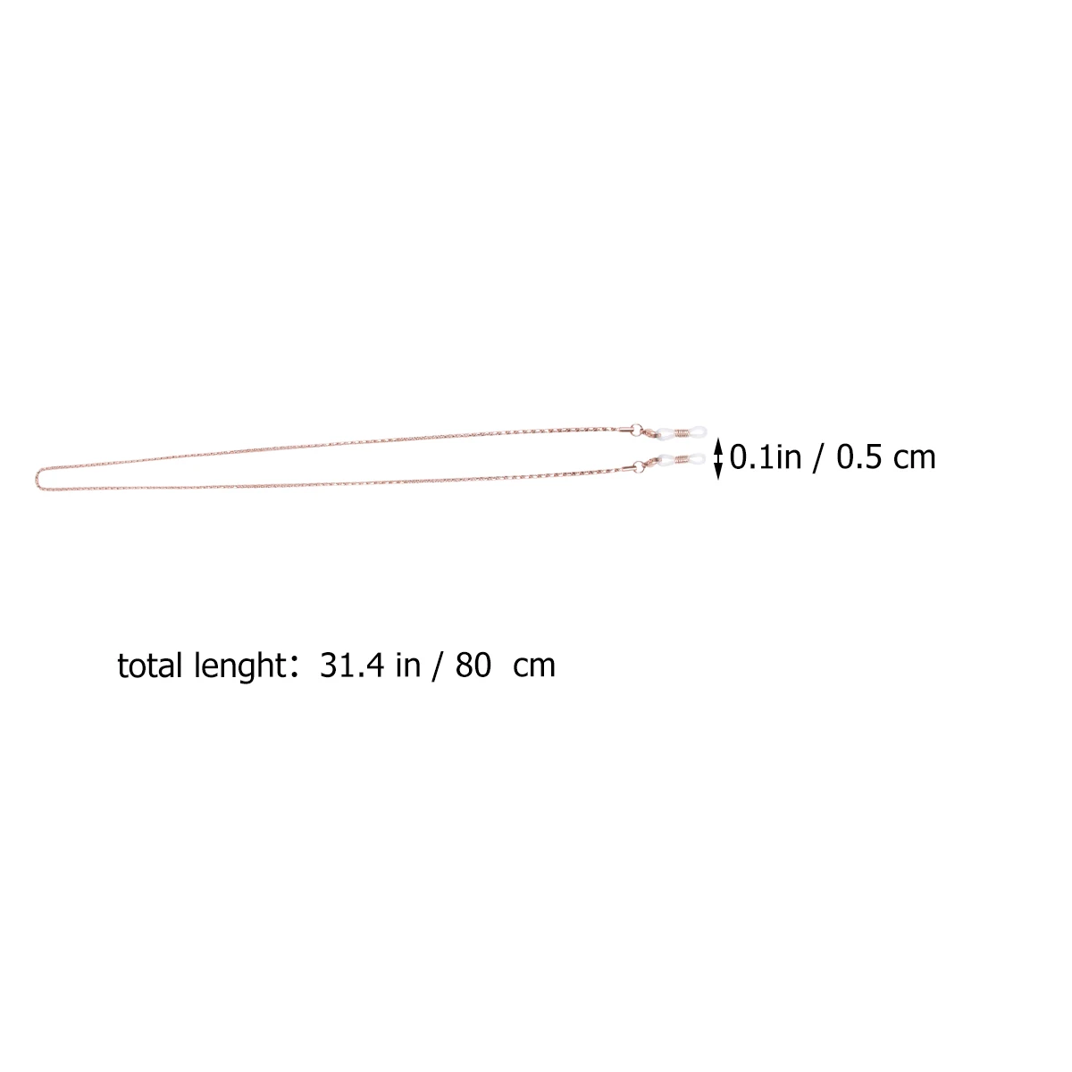 

Retro Eyeglass Chain Stainless Steel Snake Chain Adjustable Silver Rubber Ends Metal Coils Glasses Strap Lanyard Diamond